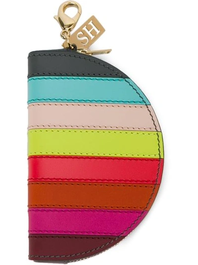 Sophie Hulme Stripe Coin Purse In Multicolour