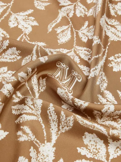 Max Mara Pattern Scarf In Brown