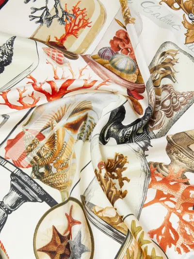 Max Mara Printed Silk Twill Oversized Scarf In Multi