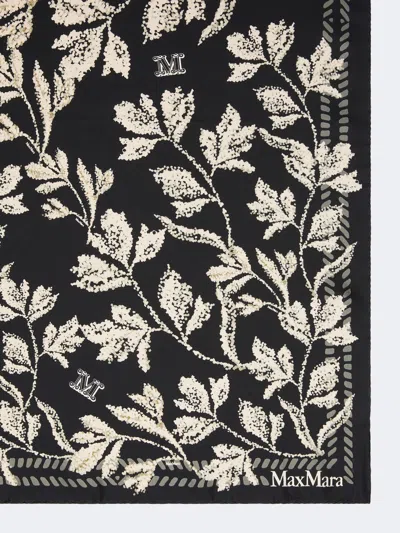 Max Mara Pattern Scarf In Black