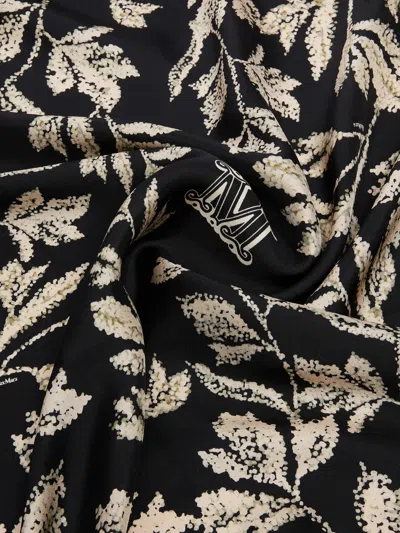 Max Mara Pattern Scarf In Black