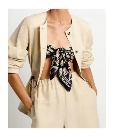 Max Mara Pattern Scarf In Black