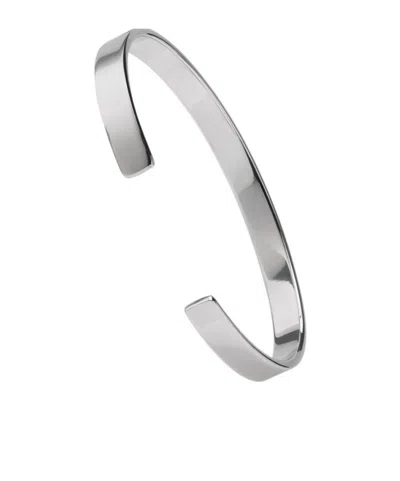 Maison Margiela Logo Reference Cuff Bracelet In Metallic