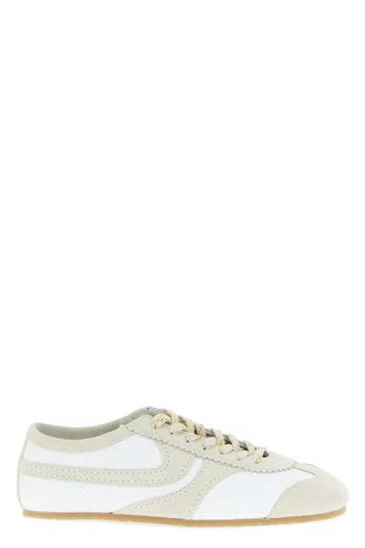 Dries Van Noten Leather Sneakers Low Profile Suede Panels Rubber Sole In Multi