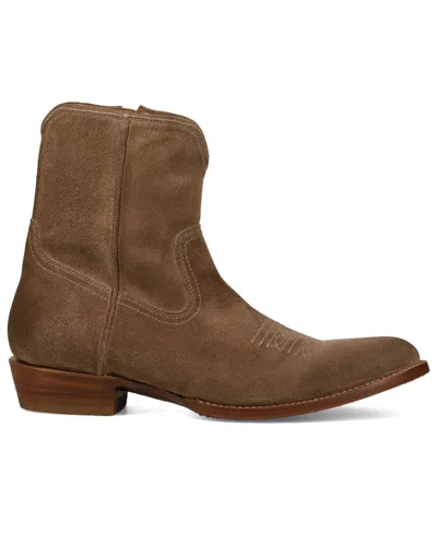 Frye Austin Inside Zip Plain Toe Boots In Brown