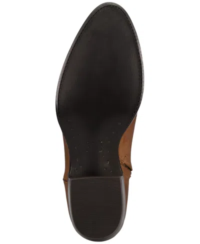 Frye Austin Inside Zip Plain Toe Boots In Brown