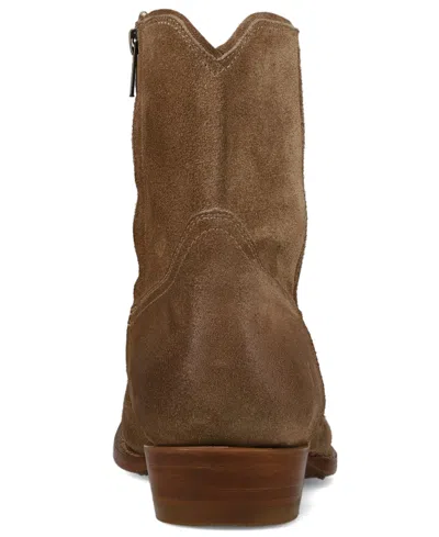 Frye Austin Inside Zip Plain Toe Boots In Brown