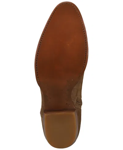 Frye Austin Inside Zip Plain Toe Boots In Brown