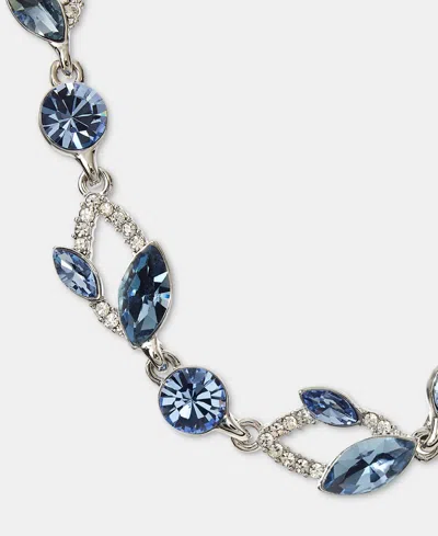 Givenchy Multi-stone Vine 16" Statement Necklace In Silver