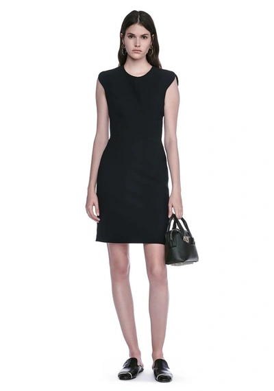 Shop Alexander Wang Fitted Pencil Dress With Cap Sleeve  And Contoured Seams