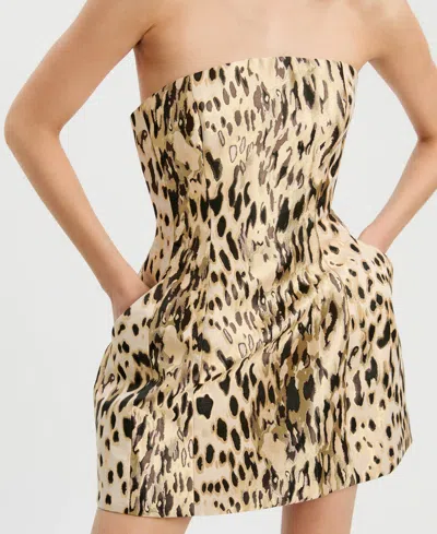 Bardot Florine Hourglass Mini Dress In Animal Print