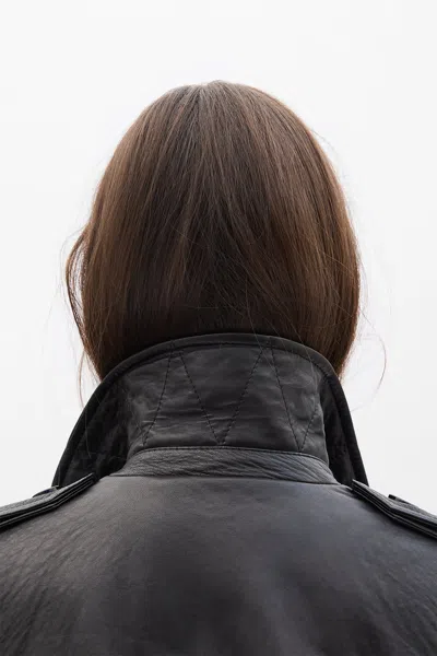 Ann Demeulemeester Eda Fitted Double Breasted Coat In Multi