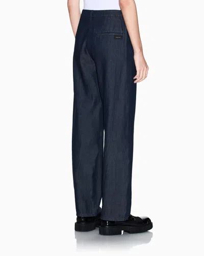 Armani Exchange Trousers In Technical Fabric In Blue