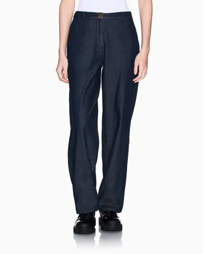 Armani Exchange Trousers In Technical Fabric In Blue