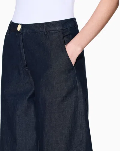 Armani Exchange Trousers In Technical Fabric In Blue