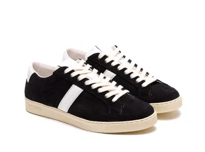 Tom Ford Blake Leather-trimmed Suede Sneakers In Multi