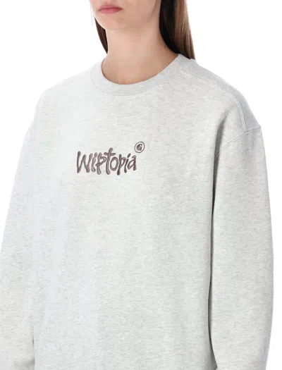 Carhartt Wip Grey W Wiptopia Script Sweatshirt In Gray