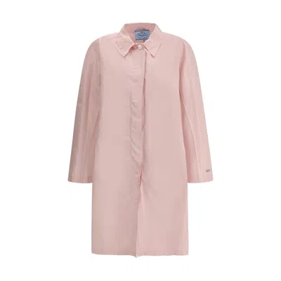 Prada Multicolor Silk Coat In Pink