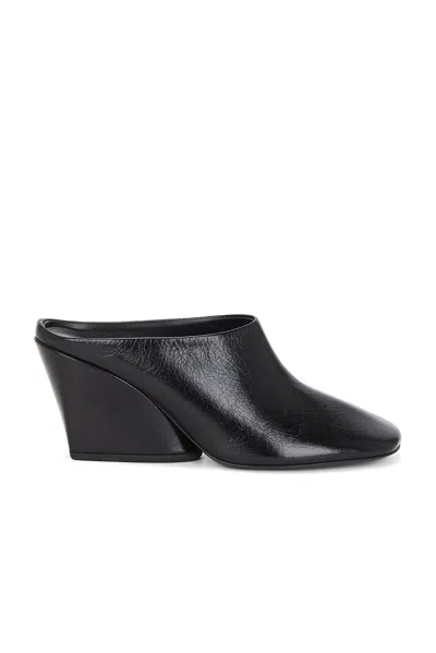 Proenza Schouler Slant Leather Mules In Black