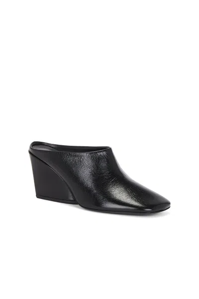 Proenza Schouler Slant Leather Mules In Black