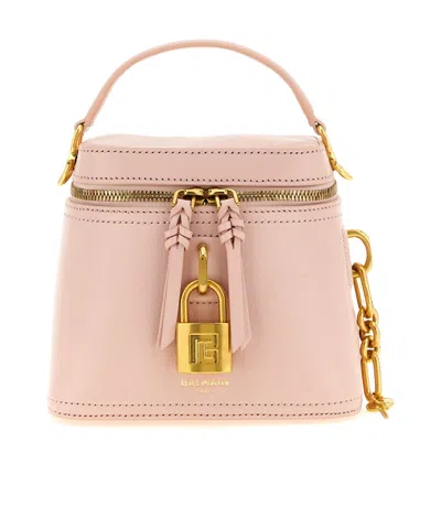 Balmain Pulse Vanity Padlock Tote Bag In Pink