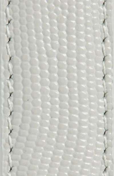 Vince Stitched Glazed Lizard Texture Belt In White