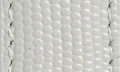 Vince Stitched Glazed Lizard Texture Belt In White