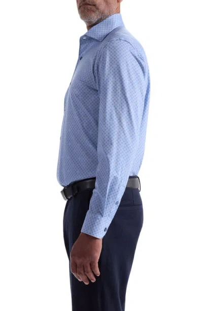 Bugatchi Devon Ooohcotton® Dot Button-up Shirt In Blue