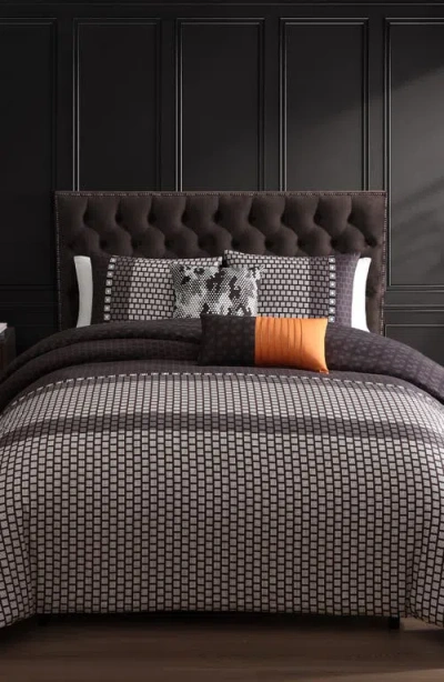 Bebejan Linear Luxe Comforter Set In Brown