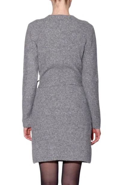 Walter Baker Beth Button Front Sweater Dress In Gray