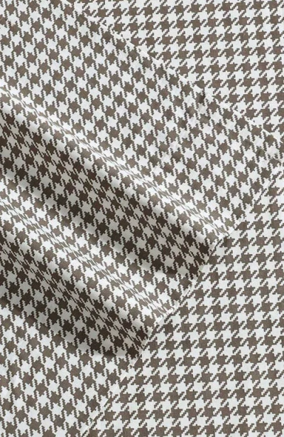 Eddie Bauer Harrison Houndstooth Cotton Percale Sheet Set In Brown
