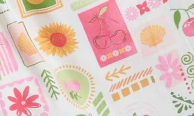 Blu Pepper Fruit Patchwork Midi Dress In Multi