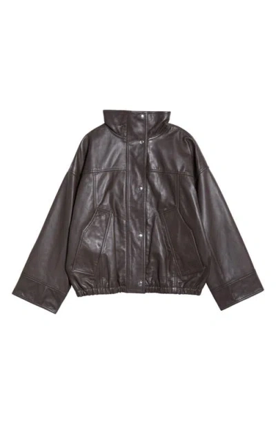 Rohe Reinvented Leather Jacket Earth In Brown