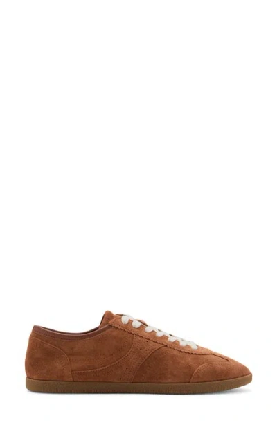 Mango Suede Trainers Medium Brown In Brown