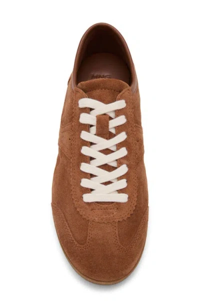 Mango Suede Trainers Medium Brown In Brown