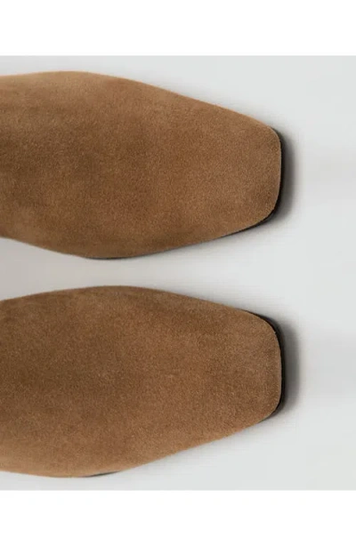 Mango High-leg Suede Boots Sand In Brown