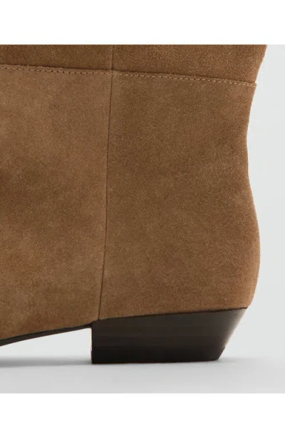 Mango High-leg Suede Boots Sand In Brown