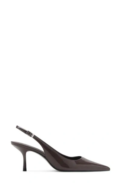 Mango Pointed Toe Slingback Pump In Brown