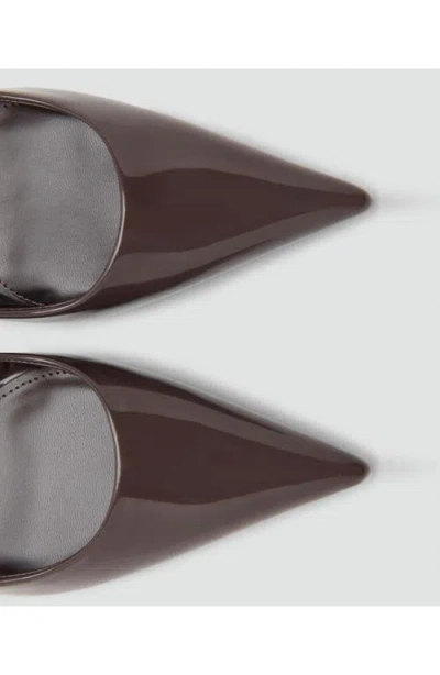 Mango Pointed Toe Slingback Pump In Brown