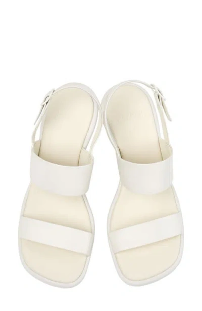 Camper Louise Slingback Platform Wedge Sandal In White