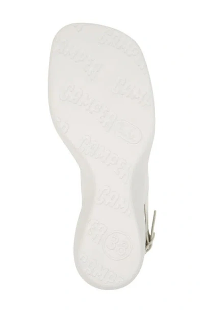 Camper Louise Slingback Platform Wedge Sandal In White