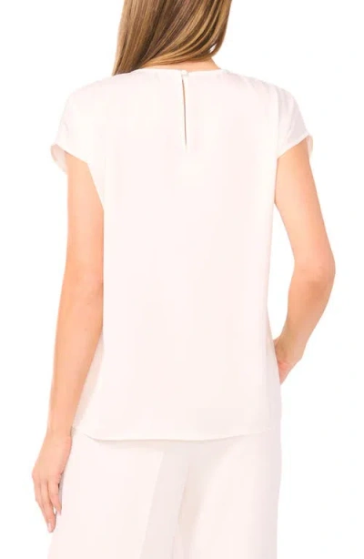 Halogenr Halogen(r) Mock Neck Cap Sleeve Shell In White