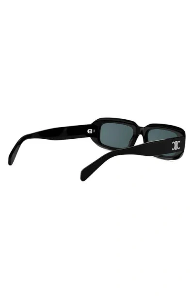 Celine Triomphe 54mm Rectangular Sunglasses In Black