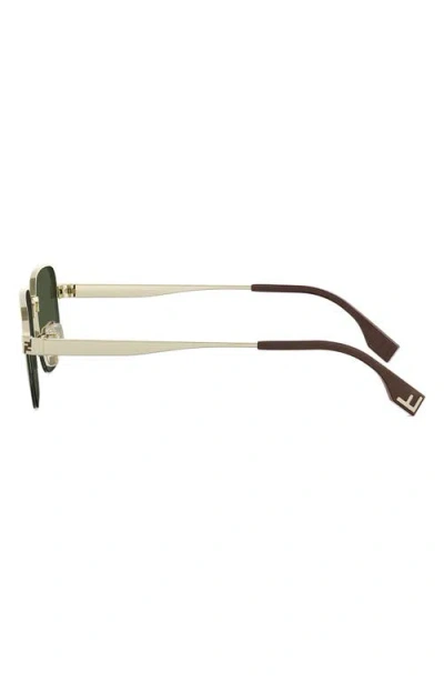 Fendi Sky 55mm Rectangular Sunglasses In Green