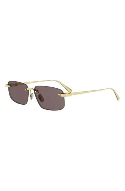 Dior C S4u Rectangular Sunglasses In Brown