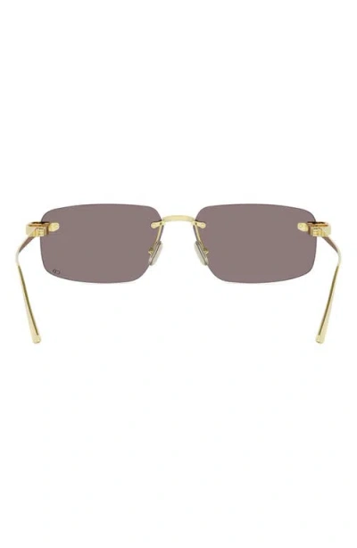 Dior C S4u Rectangular Sunglasses In Brown