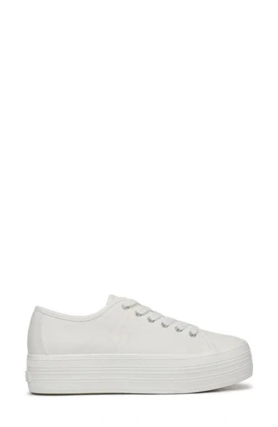 Veronica Beard Truett Platform Canvas Sneakers In White