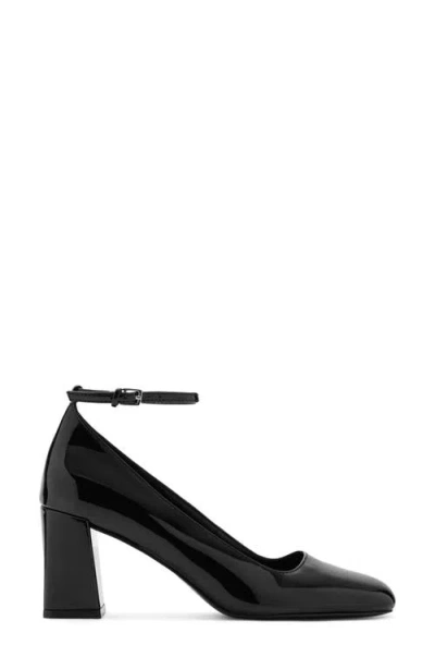 Mango Ankle Strap Heel In Black