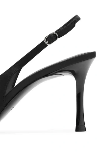 Mango Slingback Pointed Toe Pump In Black