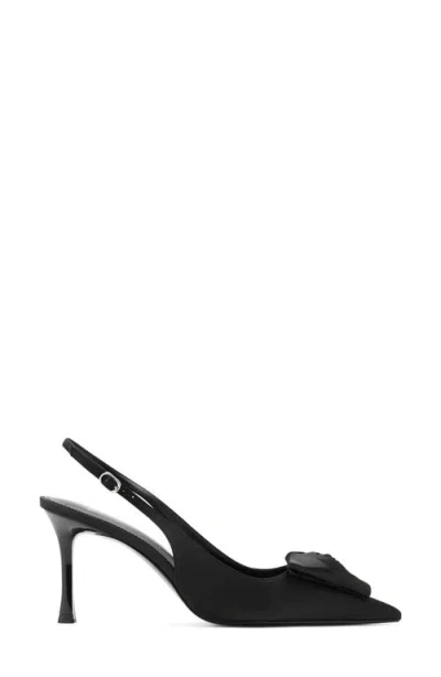 Mango Slingback Pointed Toe Pump In Black